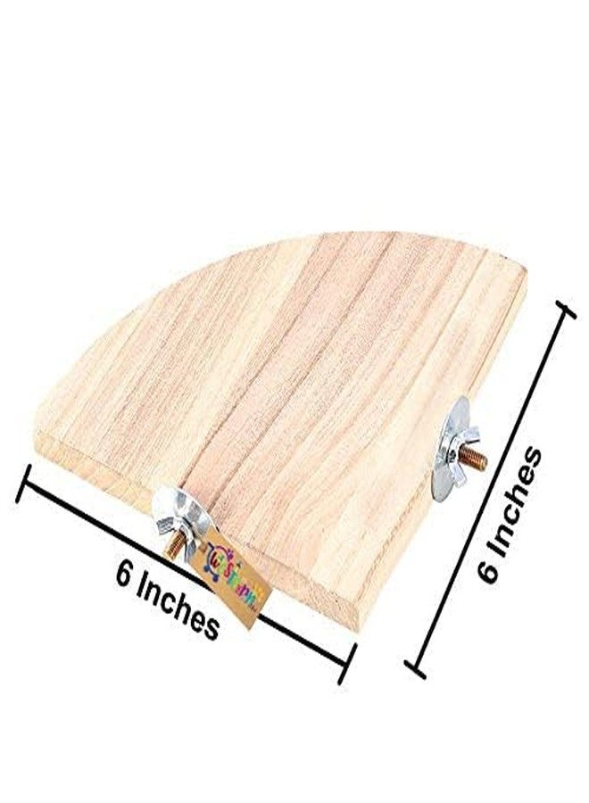 ويستيرن إرا منصة طيور خشبية طبيعية من العصر الغربي، منصة زاوية، مجثم، لعبة طيور صغيرة ومتوسطة الحجم (6 بوصات) - Image 2